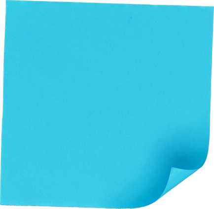 Blue Post It Note